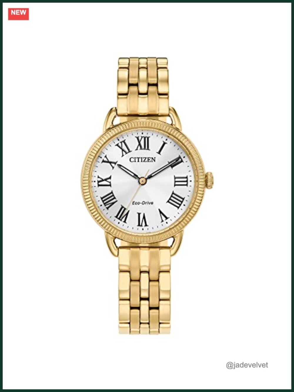 Citizen Eco-Drive Classic Coin-Edge Watch 3-Hand Gold-Tone Stainless Steel